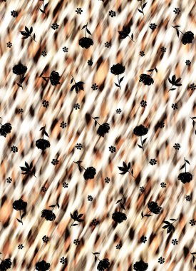 Yaz çiçekleriyle renksiz arka plan çizilmiş.