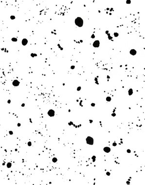 Siyah mürekkep lekeli, pürüzsüz parlak desenli el çizimi.