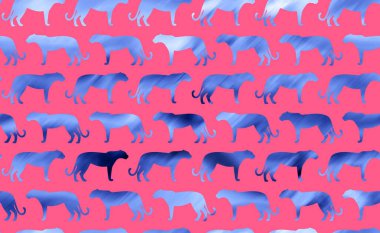 Renkli arka planda leoparları olan kusursuz patte4rn 