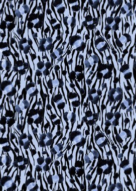 Leopar benekleri üzerinde zebra çizgileri olan kusursuz parlak desenli el çizimi. 