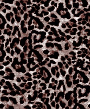 Leopar benekli, renksiz, parlak desenli el çizimi.