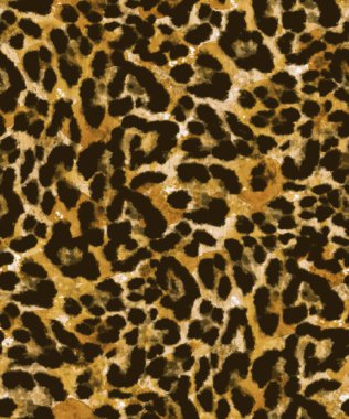 Leopar benekli, renksiz, parlak desenli el çizimi.