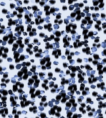 Leopar benekli, renksiz, parlak desenli el çizimi.