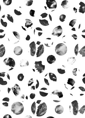 Elleri, bulanık suluboya lekeleriyle renksiz parlak desenler çizmiş.