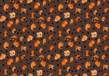 Boyalı noktalar ve noktalarla renksiz parlak desenler çizilmiş.