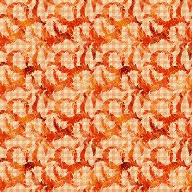 Kusursuz renkli, yapraklarla karışık bir desen. 