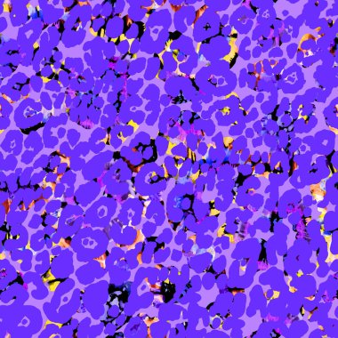 Leopar benekli, renksiz, parlak desenli el çizimi.