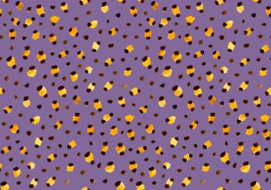 Leopar benekli, renksiz, parlak desenli el çizimi.