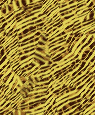 Leopar benekleri üzerinde zebra çizgileri olan kusursuz parlak desenli el çizimi. 