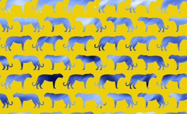 Renkli arka planda leoparları olan kusursuz patte4rn 