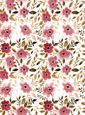 Renkli çiçeklerle renksiz, parlak desenli el çizimi 