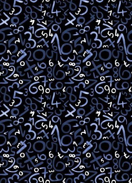Patroon Met Cartoon Decoratieve Nummers Vector Illustratie — Stockfoto