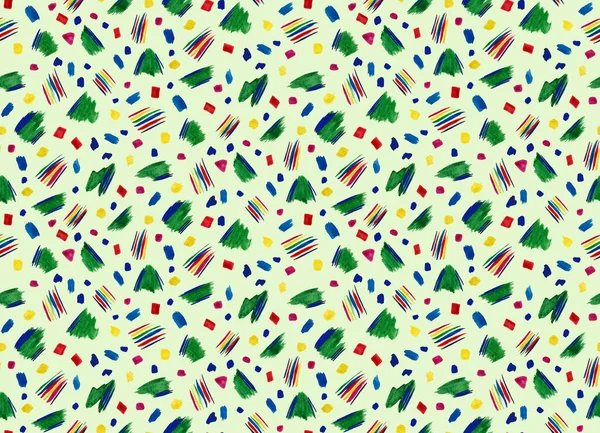 Dibujado Mano Patrón Brillante Colorido Sin Costuras Con Formas Geométricas — Foto de Stock