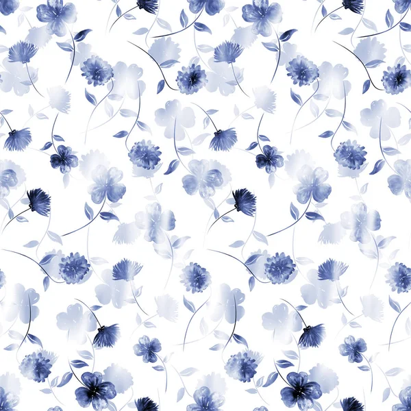 抽象的なシームレスなカラフルな明るいネクタイ染料パターンと花 — ストック写真