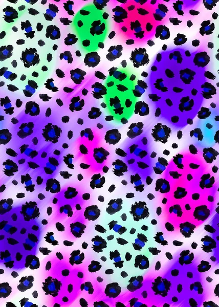 Bezešvé Umělé Leopard Kůže Vzor Černými Skvrnami — Stock fotografie
