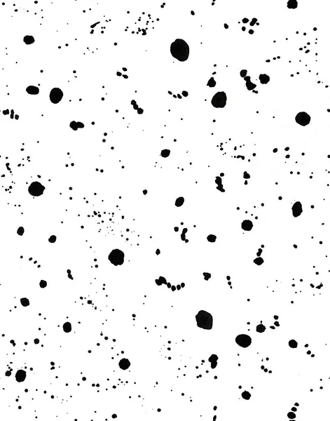 Hand Drawn Seamless Colorful Bright Pattern Black Ink Stains — Stock Photo, Image