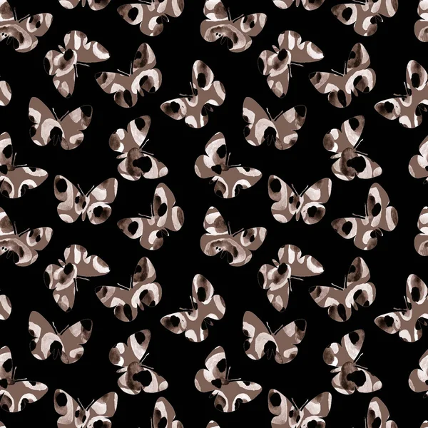 Kelebekler ve noktalarla renksiz parlak desenler.