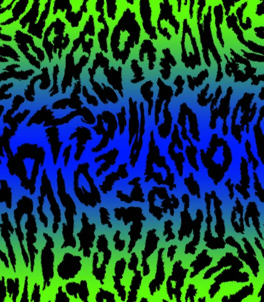 Handgetekend Naadloos Kleurrijk Helder Patroon Met Luipaardvlekken — Stockfoto