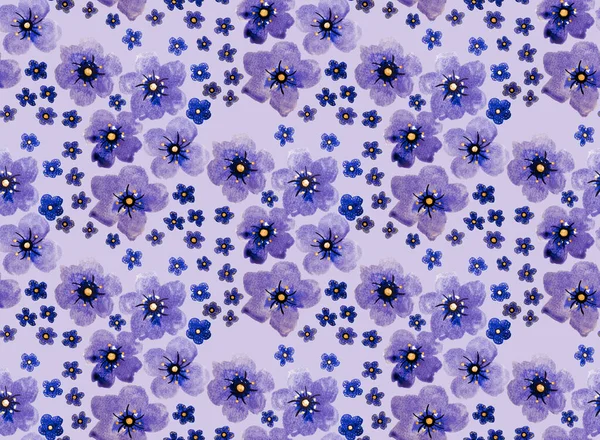 Hand Getekend Naadloze Kleurrijke Heldere Patroon Met Kleurrijke Bloemen — Stockfoto