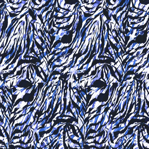 Met Hand Getekend Naadloos Helder Patroon Met Zebrastrepen — Stockfoto