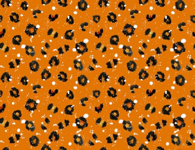 Kusursuz sahte leopar desenli siyah ve kahverengi benekli.