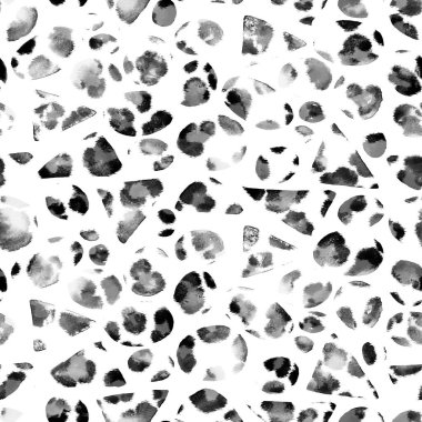 Leopar benekli, renksiz, parlak desenli el çizimi.