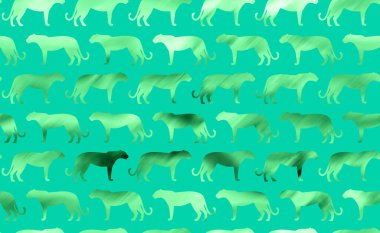 Renkli arka planda leoparları olan kusursuz patte4rn 