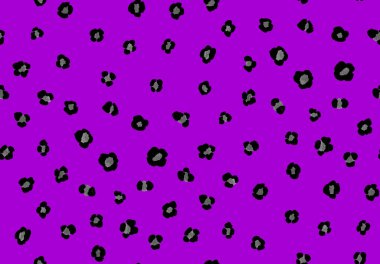 Çiçek şeklinde leopar benekleri olan pürüzsüz parlak desenli el çizimi.