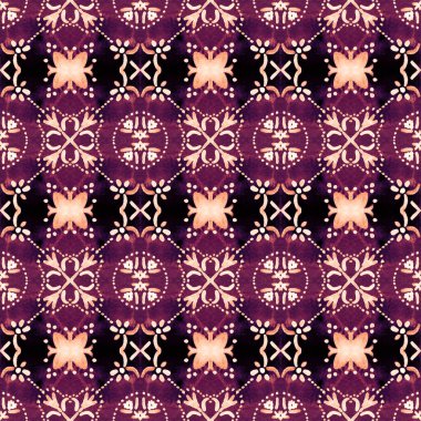 Etnik şekilli, pürüzsüz, parlak desenli el çizimi.