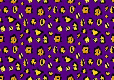 Leopar benekli, renksiz, parlak desenli el çizimi.