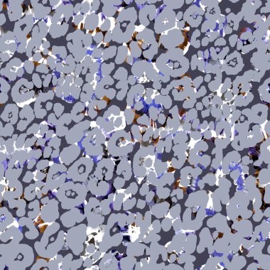 Leopar benekli, renksiz, parlak desenli el çizimi.