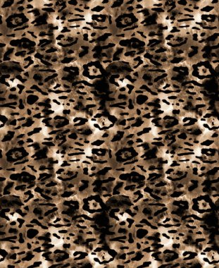 Leopar benekleri ile el çizimi renksiz kravat boyası arka plan 