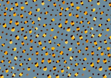 Leopar benekli, renksiz, parlak desenli el çizimi.