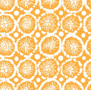 Renkli etnik noktalarla renksiz parlak desenler çizilmiş.