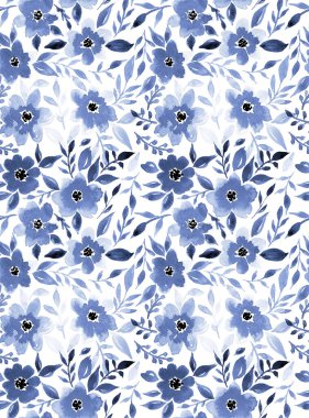 Renkli çiçeklerle renksiz, parlak desenli el çizimi 