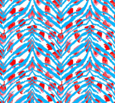 Suluboya noktalarında zebra çizgileri olan kusursuz parlak desenler çizilmiş.