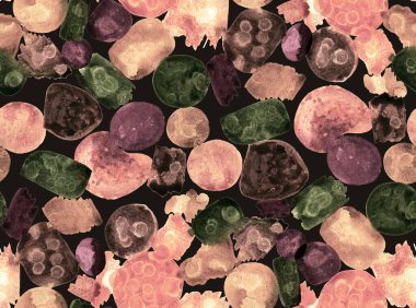 Kravat boyalı suluboya geometrik şekilli, pürüzsüz, parlak desenli el çizimi