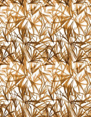 Renkli otlarla renksiz parlak desenli el çizimi