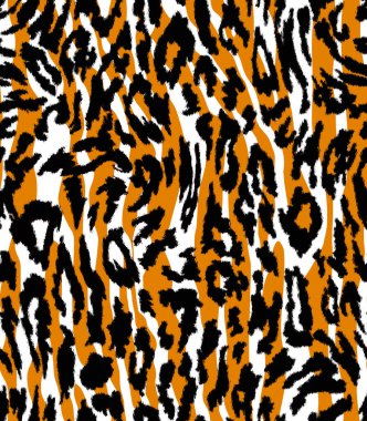 Leopar benekli, renksiz, parlak desenli el çizimi.