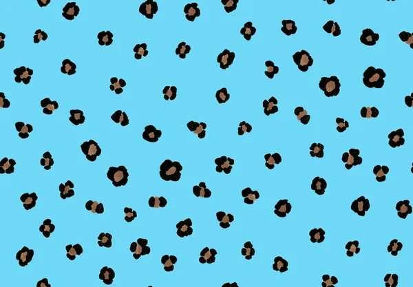 Dibujado Mano Brillante Sin Fisuras Con Puntos Leopardo Forma Flores —  Fotos de Stock