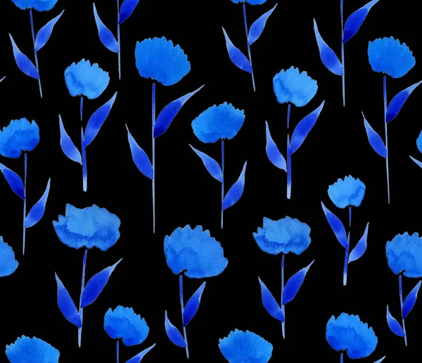 Ručně Kreslené Bezešvé Barevné Jasný Vzor Barevnými Květy — Stock fotografie