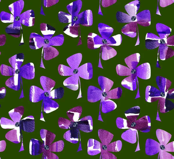 Nahtlose Aquarell Bunte Helle Muster Mit Blumen — Stockfoto