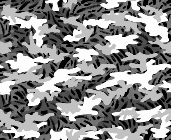 Sömlös Färgglada Moderna Kamouflage Mönster Bakgrund Med Färg Borstar — Stockfoto