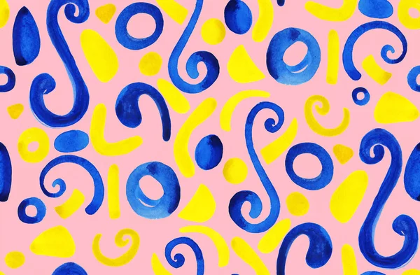 Dibujado Mano Brillante Colorido Patrón Azulejos Italianos Con Coloridos Símbolos —  Fotos de Stock