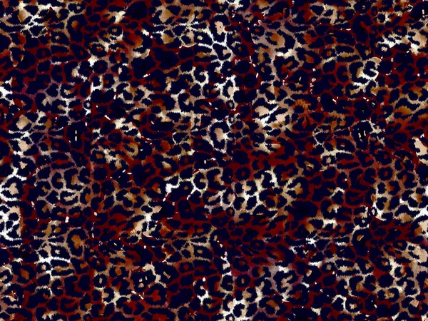 Dibujado Mano Patrón Brillante Colorido Sin Costuras Con Manchas Leopardo —  Fotos de Stock