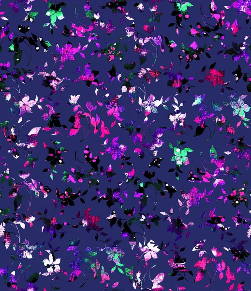 カラフルな花でシームレスなカラフルな明るいパターン — ストック写真