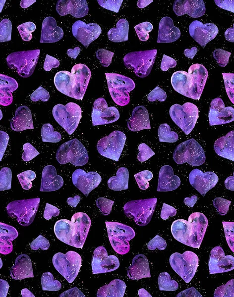 Patrón Brillante Colorido Sin Costuras Con Corazones — Foto de Stock