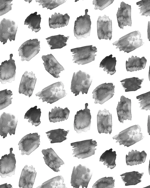 Hand Drawn Seamless Colorful Bright Pattern Blurry Watercolor Brush Strokes — Stock Photo, Image