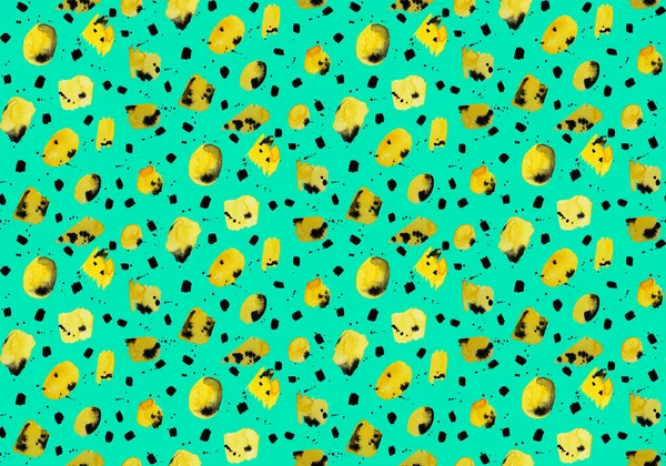 Hand Drawn Seamless Colorful Bright Pattern Paint Spots Dots — Stock Photo, Image