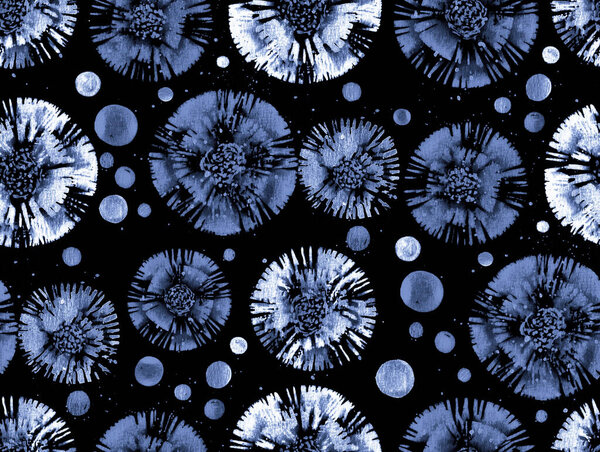 hand drawn seamless colorful bright pattern in diy shibori style